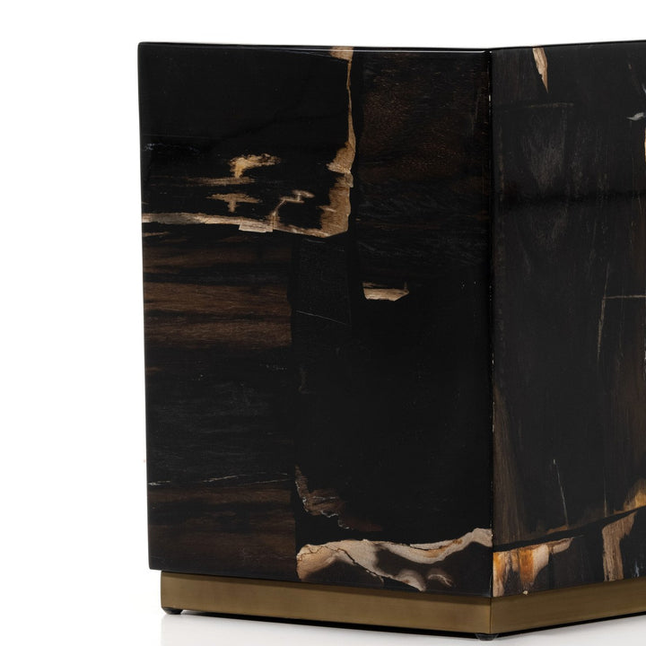 Seth End Table - Dark Petrified Wood