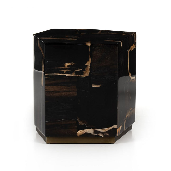 Seth End Table - Dark Petrified Wood