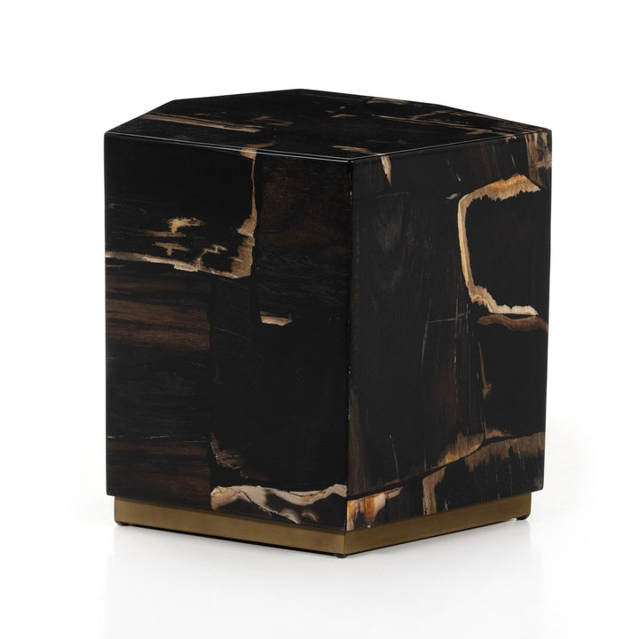 Seth End Table - Dark Petrified Wood