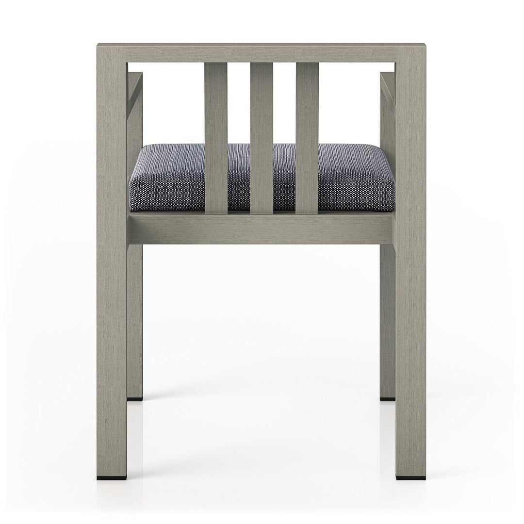 Pacific Outdoor Dining Armchair, Weathered Grey - Faye Navy