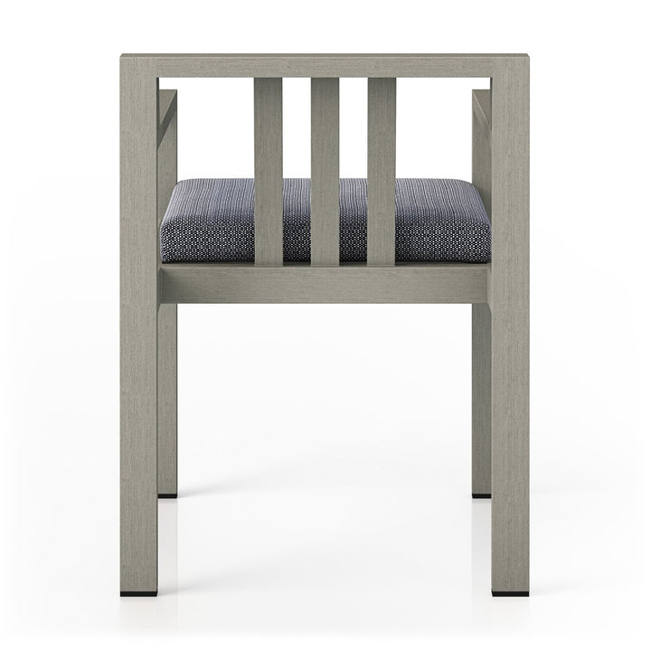 Pacific Outdoor Dining Armchair, Weathered Grey - Faye Navy