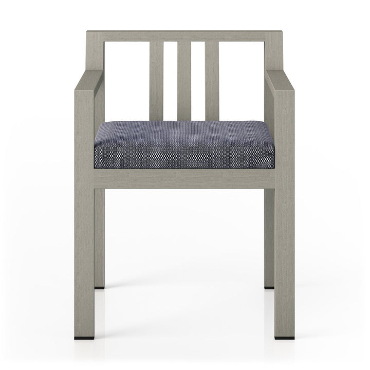 Pacific Outdoor Dining Armchair, Weathered Grey - Faye Navy