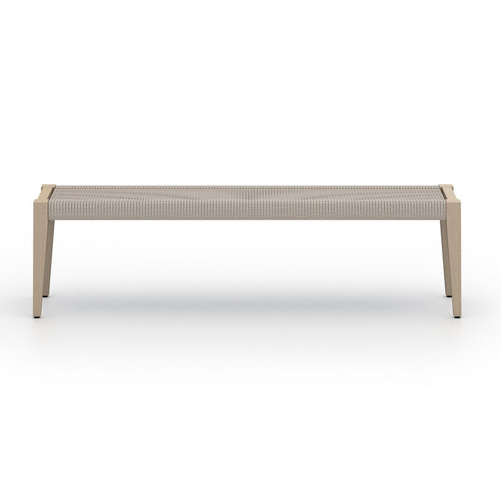 Sherwood Outdoor Dining Bench - Grey Rope