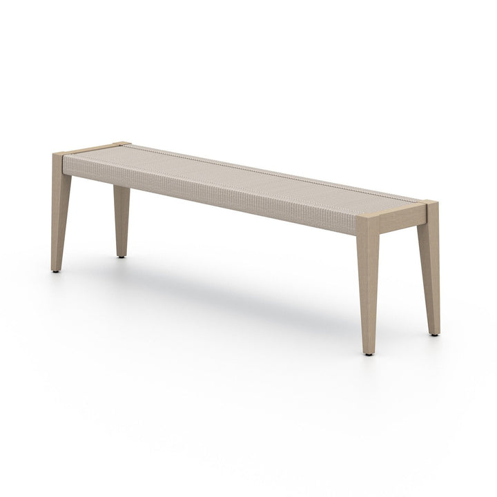 Sherwood Outdoor Dining Bench - Grey Rope