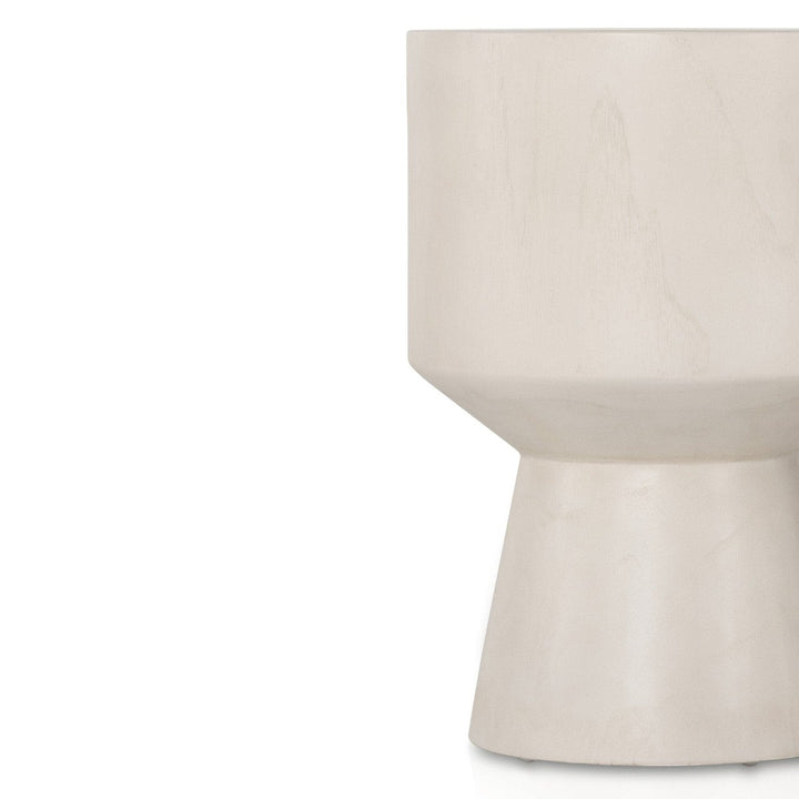 Josie Outdoor End Table - Ivory Teak