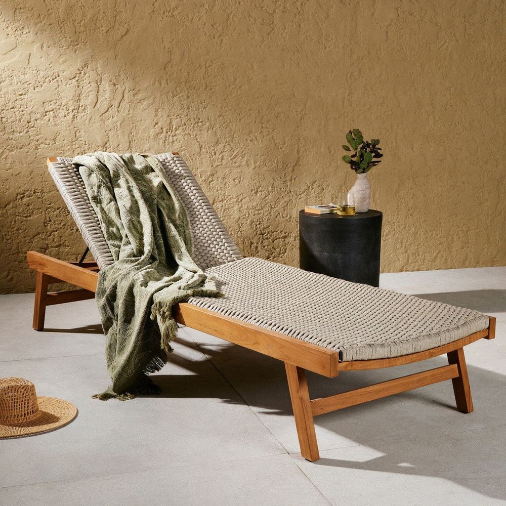 Outdoor Chaise & Sun Loungers Marceline Outdoor Chaise - Ivory Rope