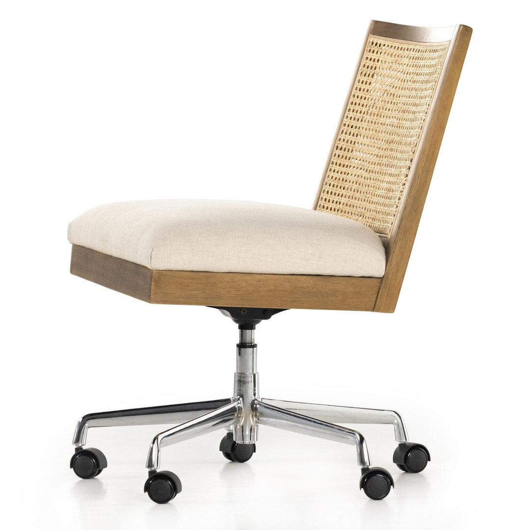 Amelia Cane Armless Desk Chair - Savile Flax