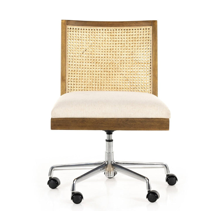 Amelia Cane Armless Desk Chair - Savile Flax