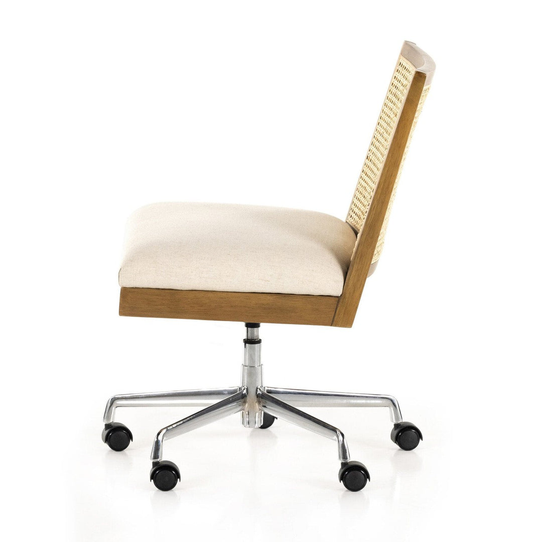 Amelia Cane Armless Desk Chair - Savile Flax