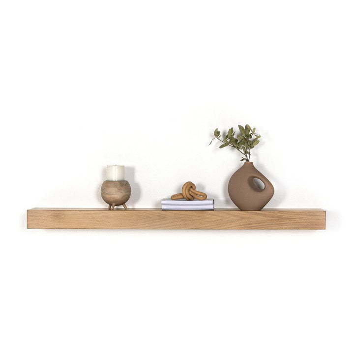 Cade Floating Shelf - Gold Guanacaste