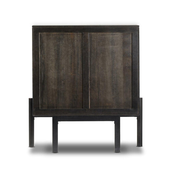 Dane Bar Cabinet - Worn Black Parawood