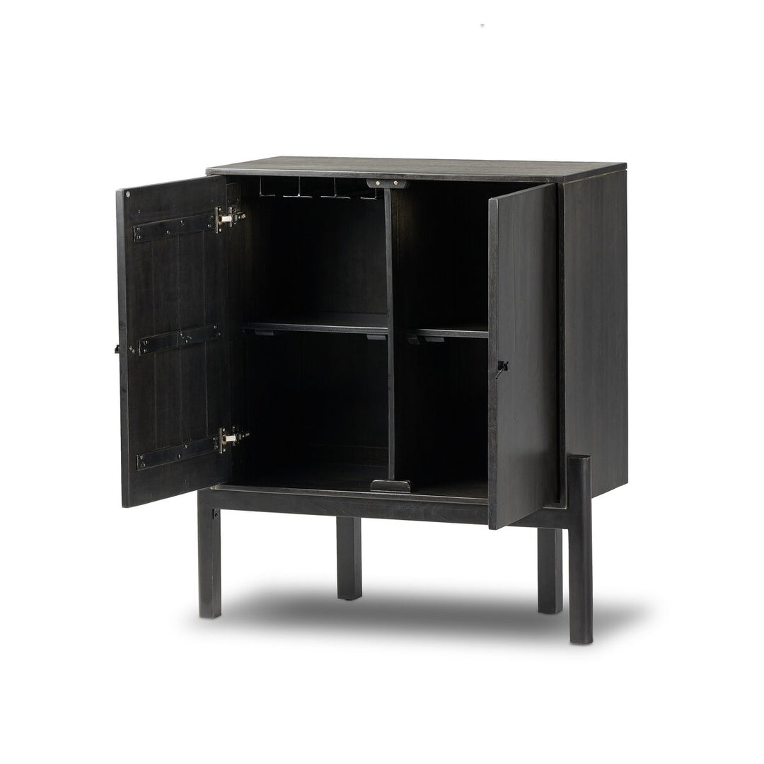 Dane Bar Cabinet - Worn Black Parawood