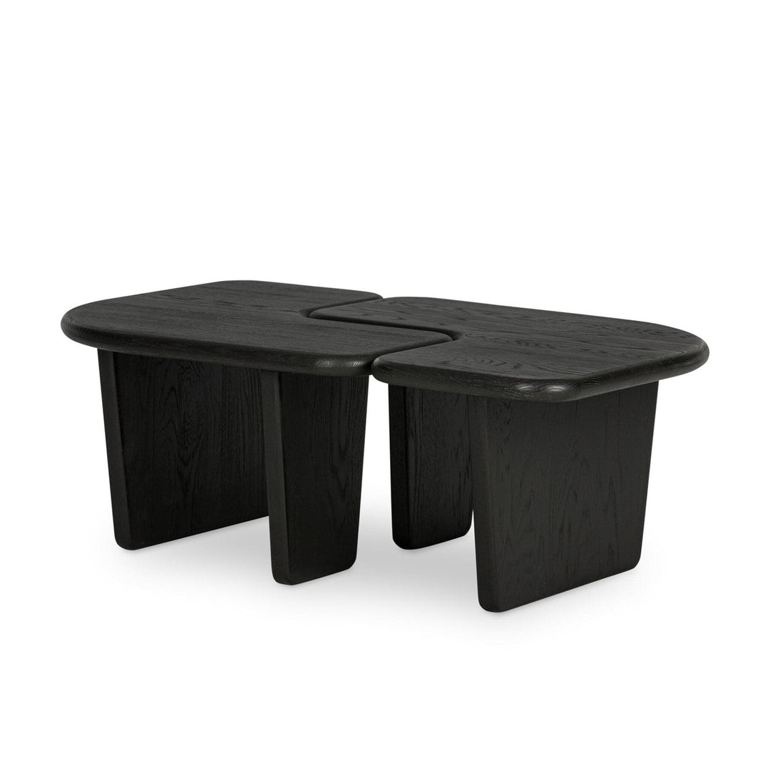 Osterell Bunching Coffee Tables-Set Of 2 - Brushed Black Oak Solid