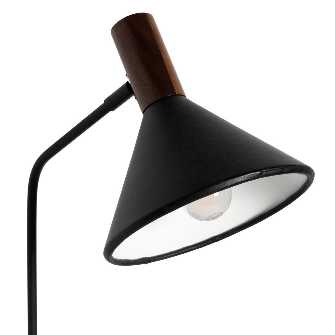 Hayes Task Lamp - Black Leather