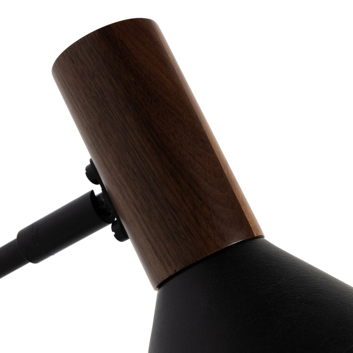 Hayes Task Lamp - Black Leather