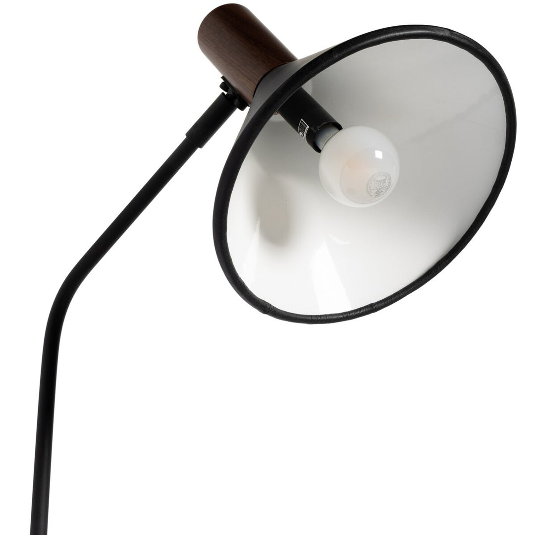 Hayes Task Lamp - Black Leather