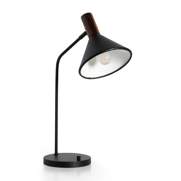 Hayes Task Lamp - Black Leather