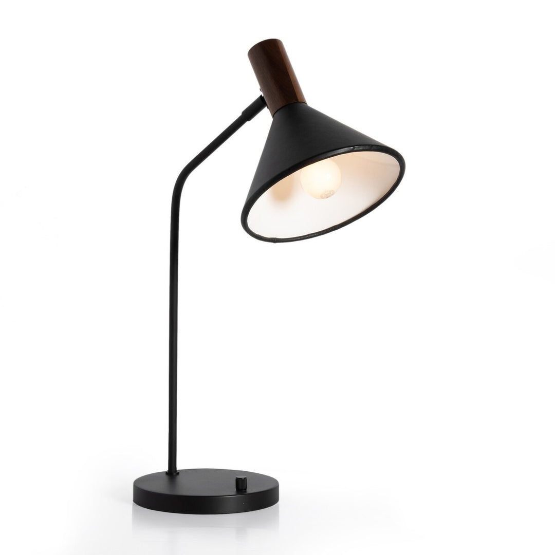 Hayes Task Lamp - Black Leather