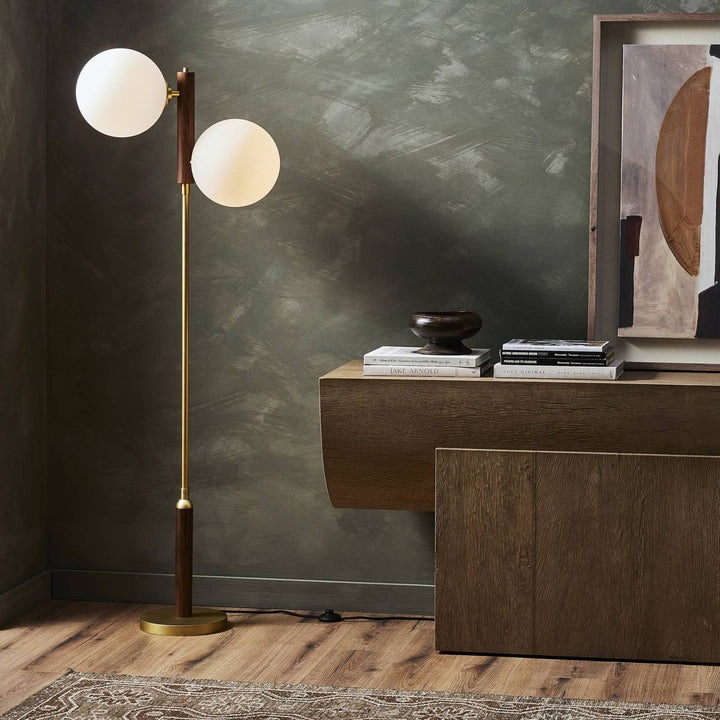 Colton Floor Lamp - Aged Brass