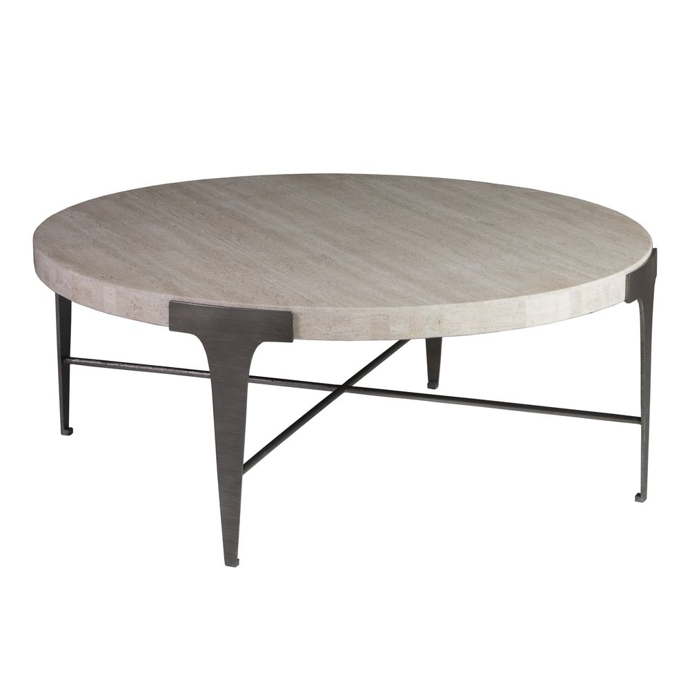 Coffee Tables Cachet Round Cocktail Table - Silver Leaf