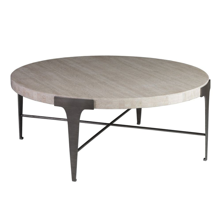 Coffee Tables Cachet Round Cocktail Table - Silver Leaf
