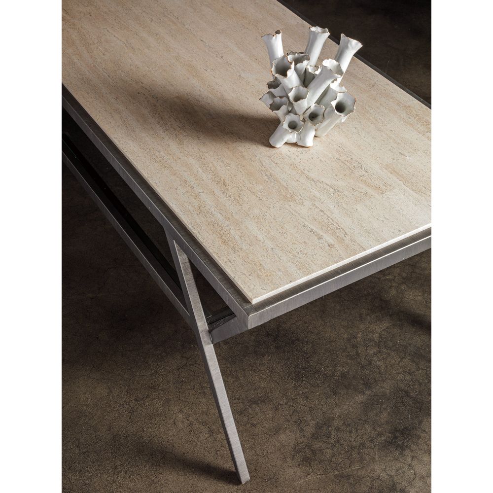Coffee Tables Adamo Silver Gray Cocktail Table - Silver Leaf