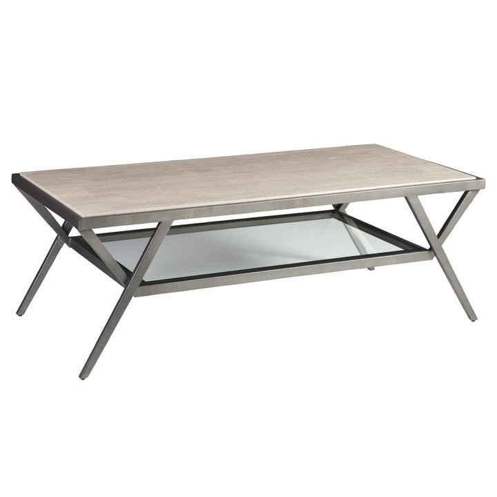 Coffee Tables Adamo Silver Gray Cocktail Table - Silver Leaf
