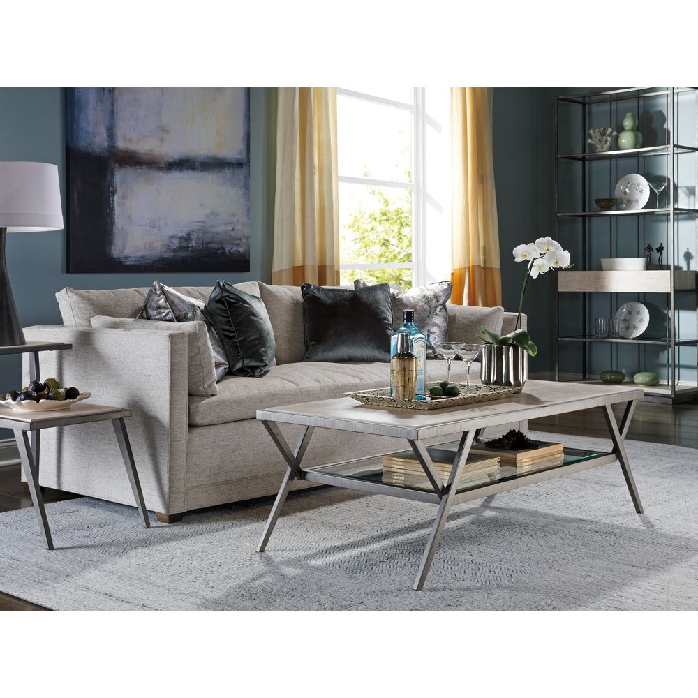Coffee Tables Adamo Silver Gray Cocktail Table - Silver Leaf