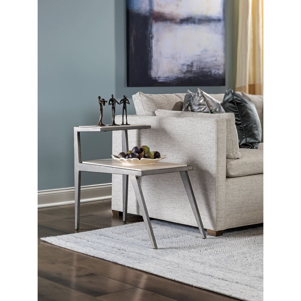 Side Tables Adamo Silver Gray Side Table - Silver Leaf