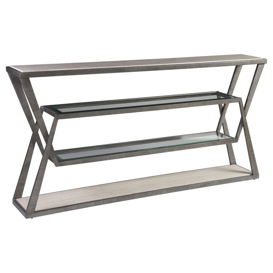 Console Tables Adamo Silver Gray Console - Silver Leaf