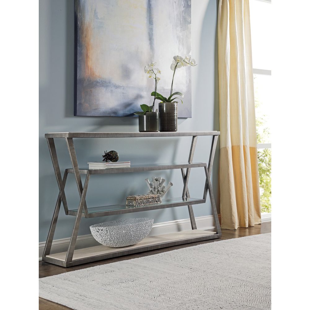 Console Tables Adamo Silver Gray Console - Silver Leaf