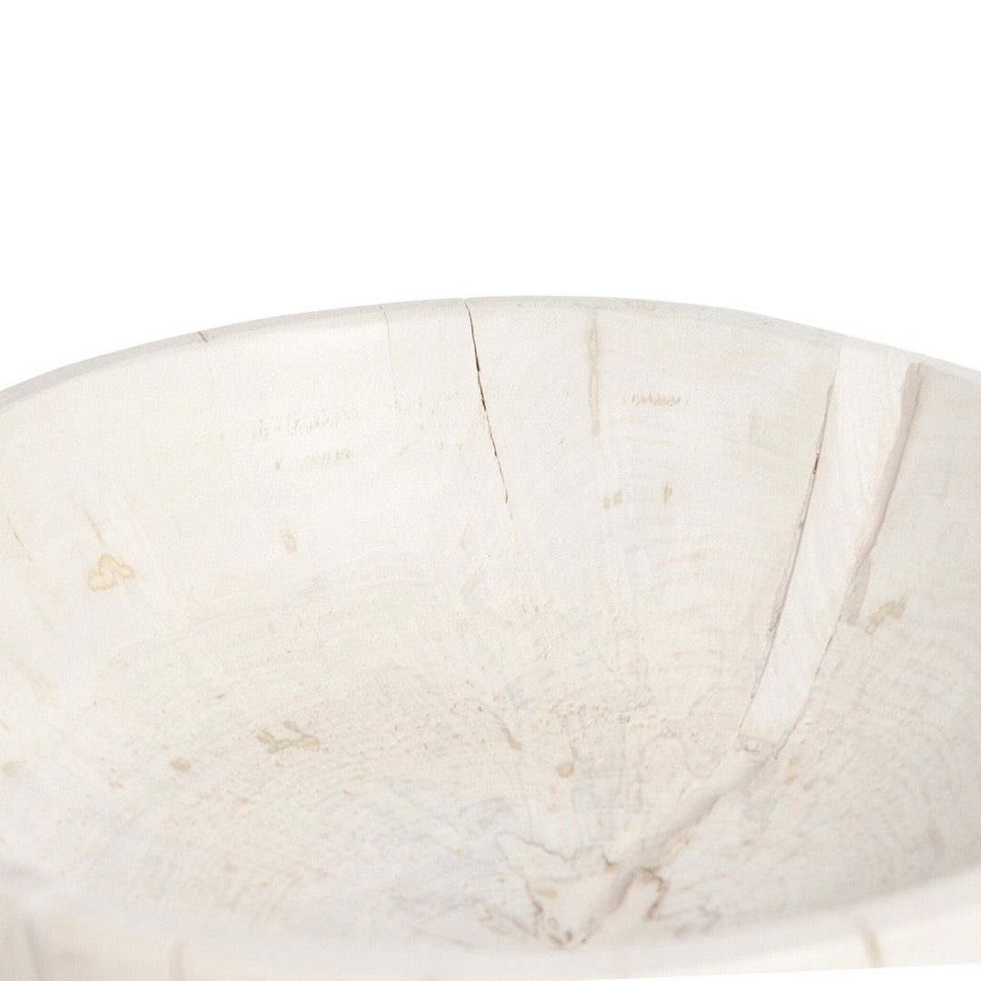 Carved Pedestal Bowl - Ivory