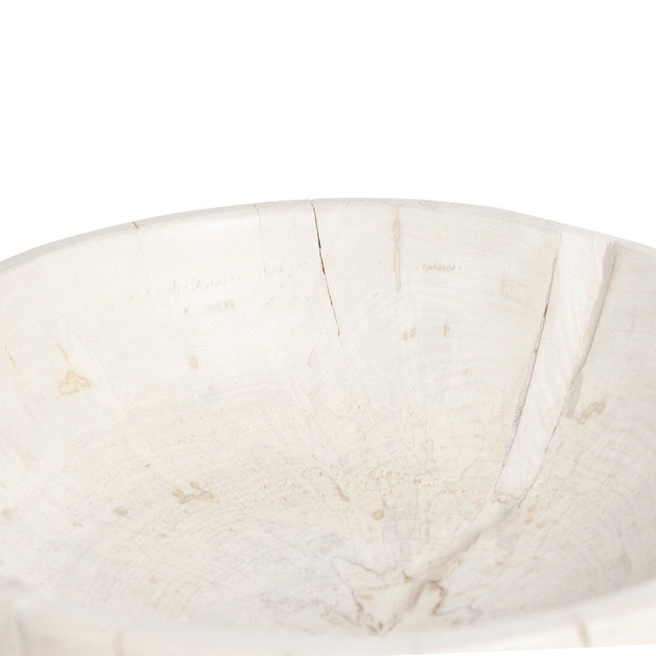 Carved Pedestal Bowl - Ivory