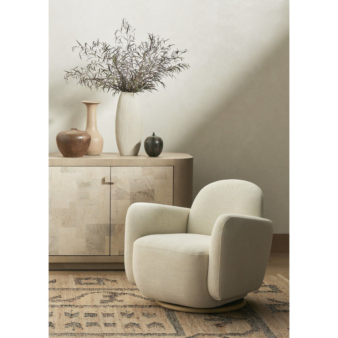 Anya Swivel Chair - Gibson White