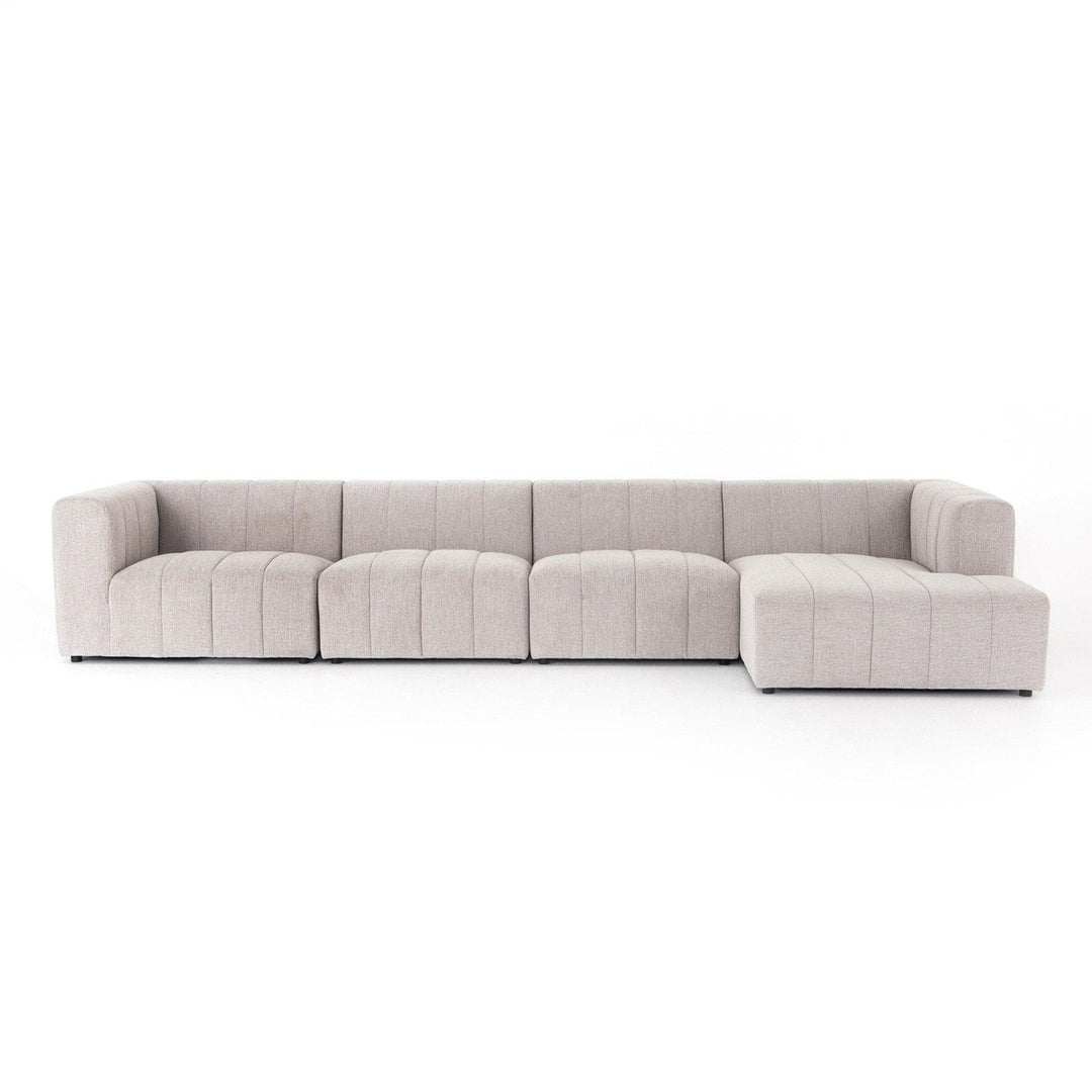 Latham Channeled 4-Piece Sectional - Napa Sandstone - Right Chaise