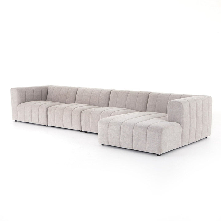 Latham Channeled 4-Piece Sectional - Napa Sandstone - Right Chaise