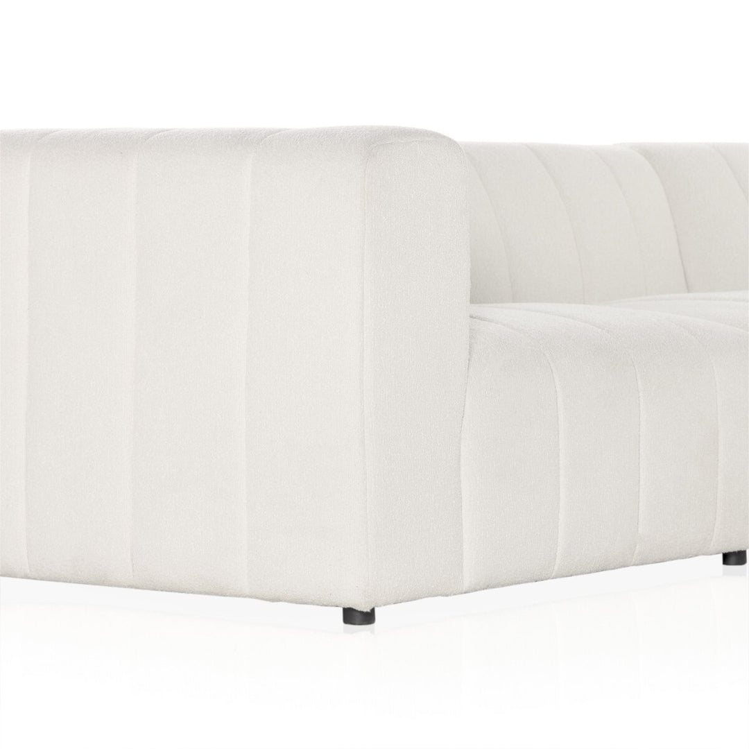 Ashford Channeled 6-Piece Sectional - Right Chaise - Fayette Cloud