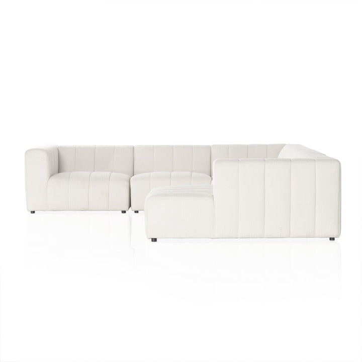 Ashford Channeled 6-Piece Sectional - Right Chaise - Fayette Cloud