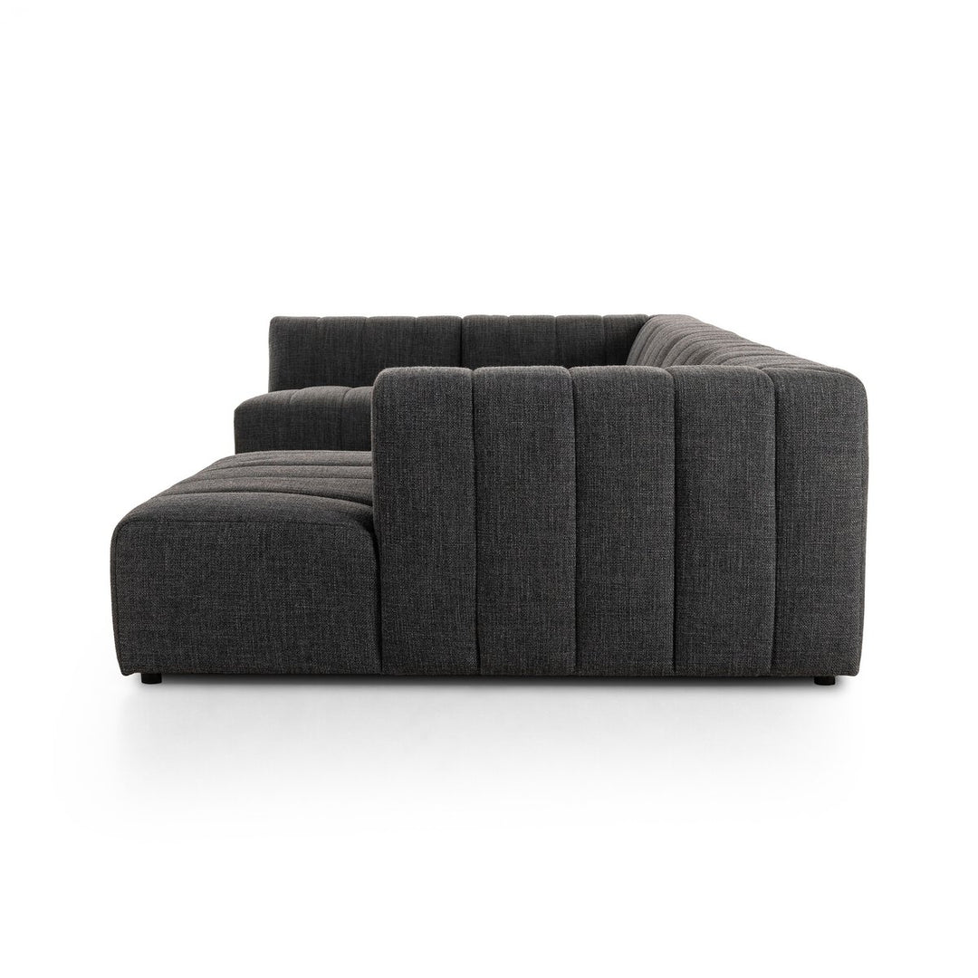 Ashford Channeled 5 Pc Sectional W/ Raf Chaise