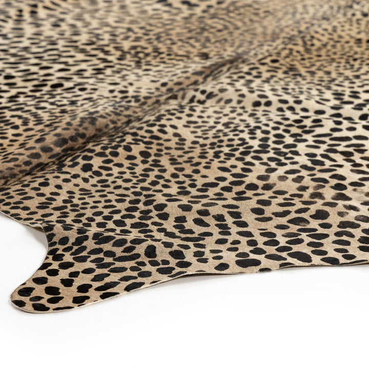 Spotted Hide Rug - Brown & Black Leopard Hair on Hide