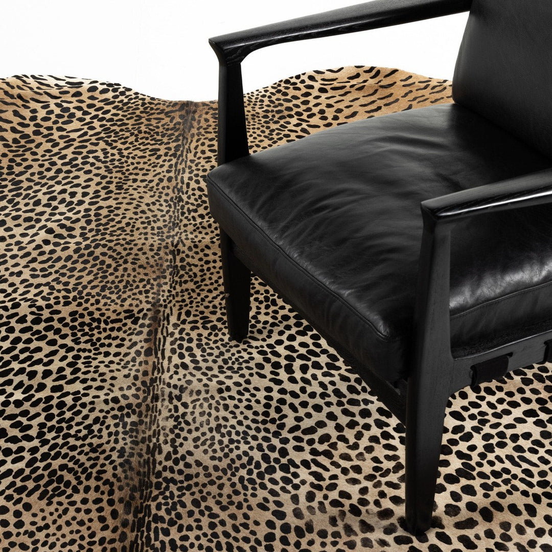 Spotted Hide Rug - Brown & Black Leopard Hair on Hide