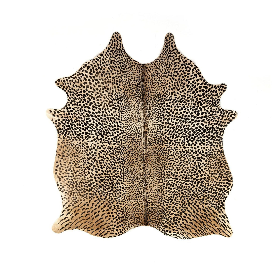 Spotted Hide Rug - Brown & Black Leopard Hair on Hide