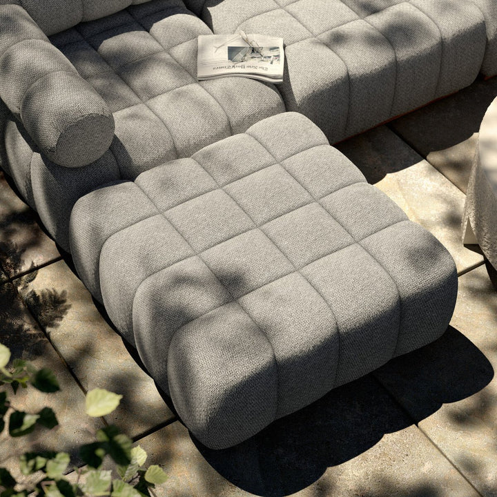 Build Your Own: Milan Outdoor Sectional - Ottoman - Faye Ash