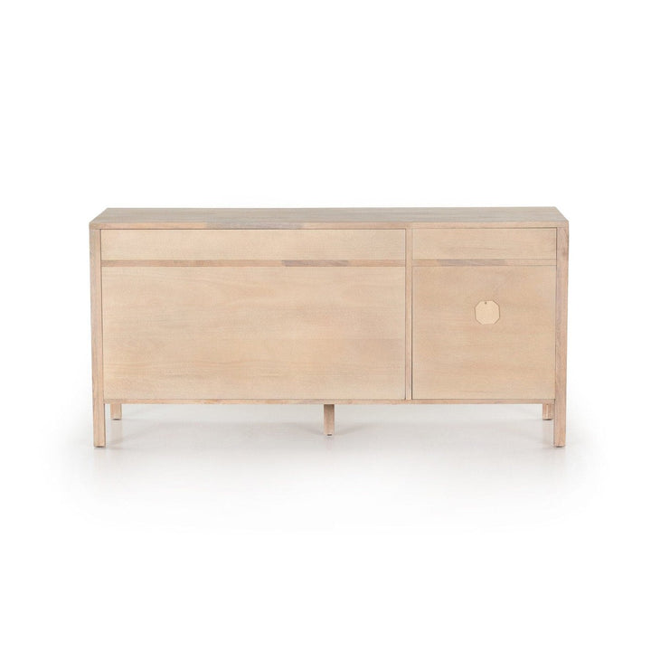 Clara Modular Filing Credenza - White Wash Mango