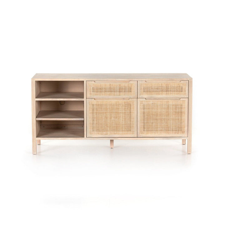 Clara Modular Filing Credenza - White Wash Mango