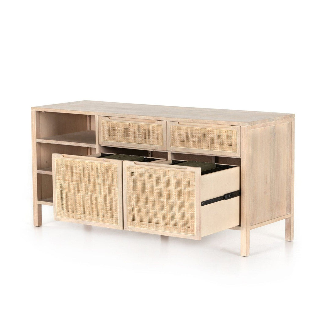 Clara Modular Filing Credenza - White Wash Mango