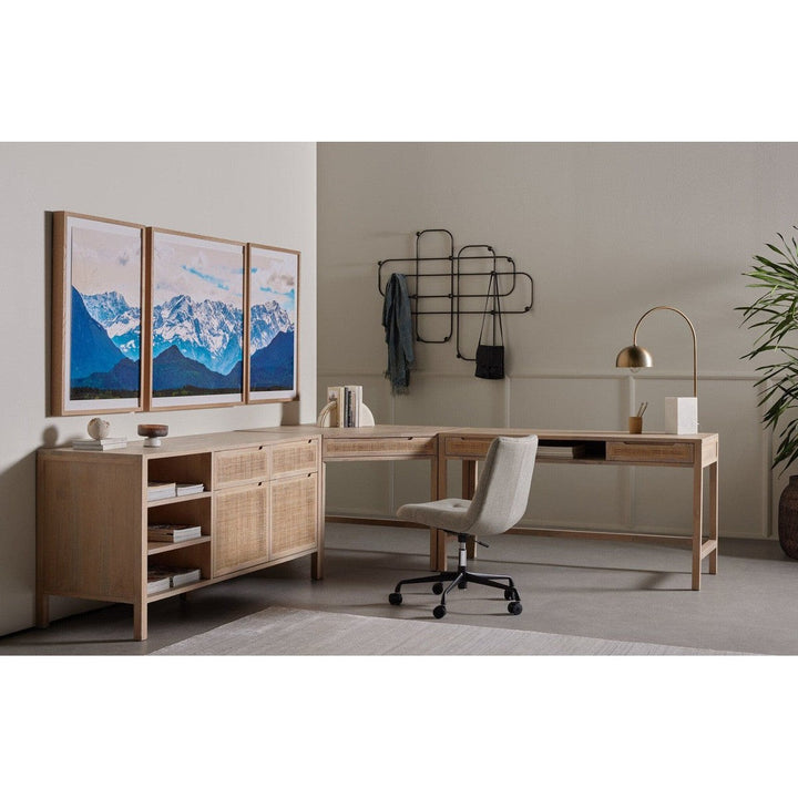 Clara Modular Filing Credenza - White Wash Mango