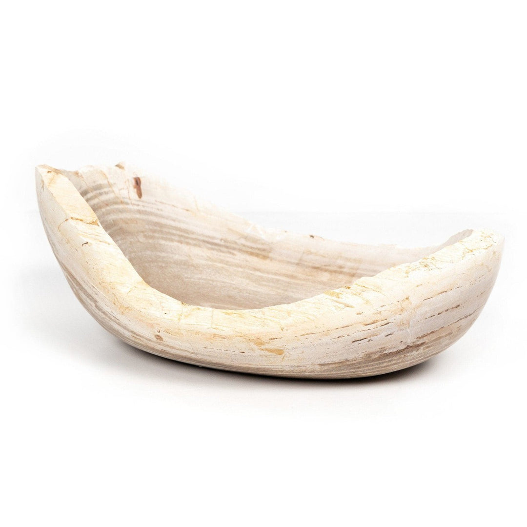 Oval Ancient Wood Bowl - Light Petrified Wood