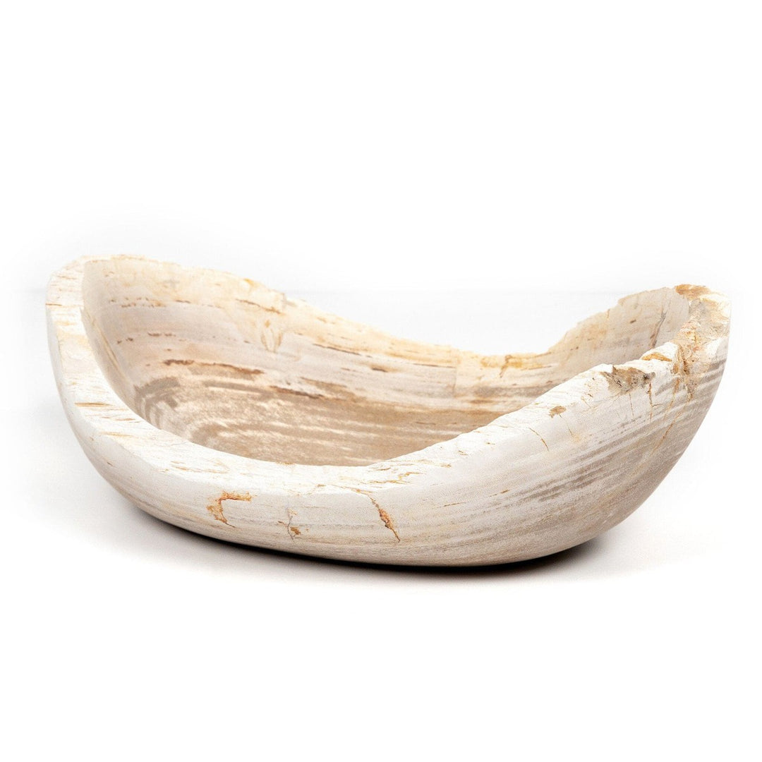 Oval Ancient Wood Bowl - Light Petrified Wood