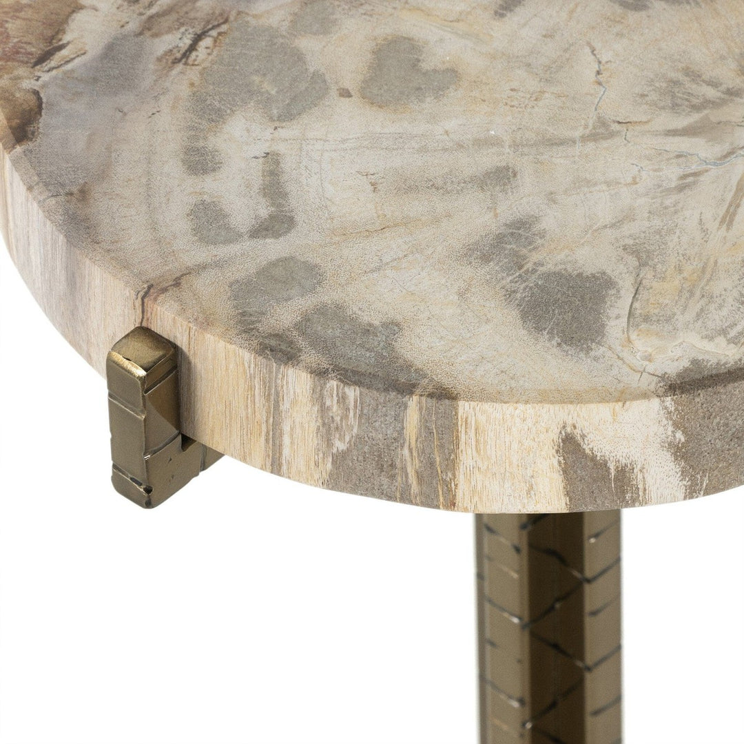 Jonah Round End Table - Light Petrified Wood